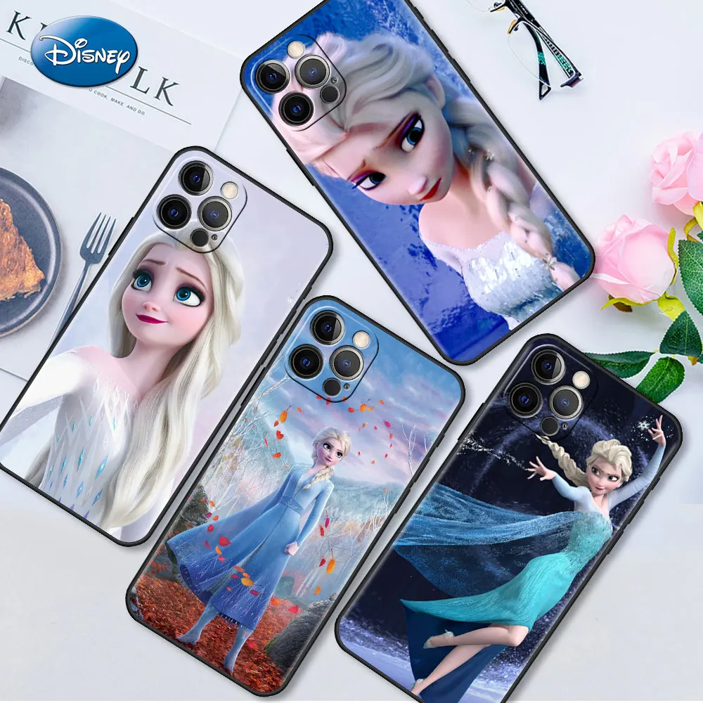 

Disney Frozen Elsa Case For iPhone 13 12 Mini 11 Pro 7 8 6 6S Plus XR X XS Max SE 2022 Silicone Fundas Capa Soft Phone Cover