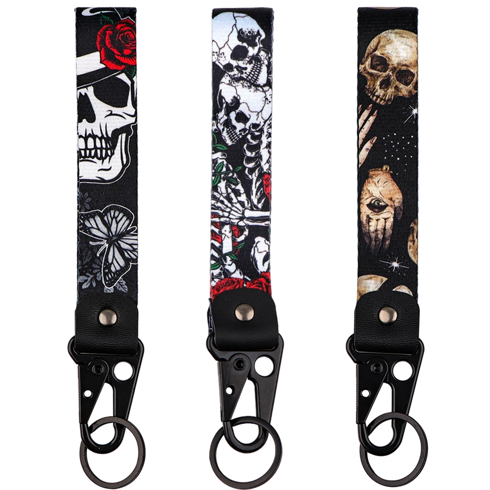 Оригинальные брелоки в виде скелета розы для мужчин брелок автомобильных ключей