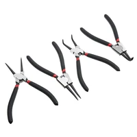 4pcs circlip pliers set 7in 180mm longnose pliers staight bent plier remover tool workshop equipment hand tools parts