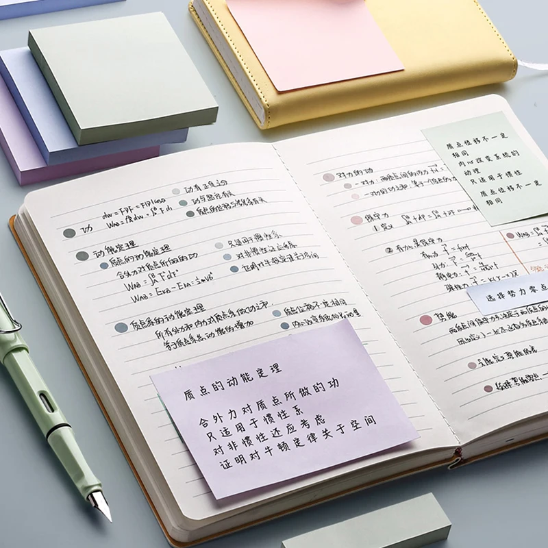 100Sheets Morandi Sticky notes Pads Posits Stationery Paper Stickers Posted It Memo Notepad Notebook School Office Accessories - купить по