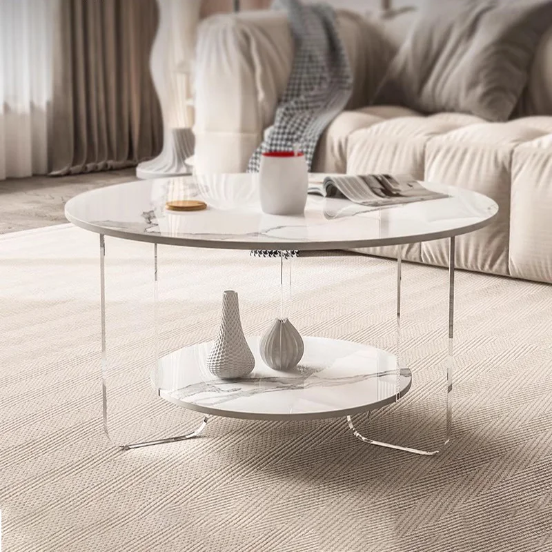 

Роскошный круглый журнальный столик, современные комоды, скандинавские искусственные кофейные столики, кушетки для хранения, мебель для гостиной