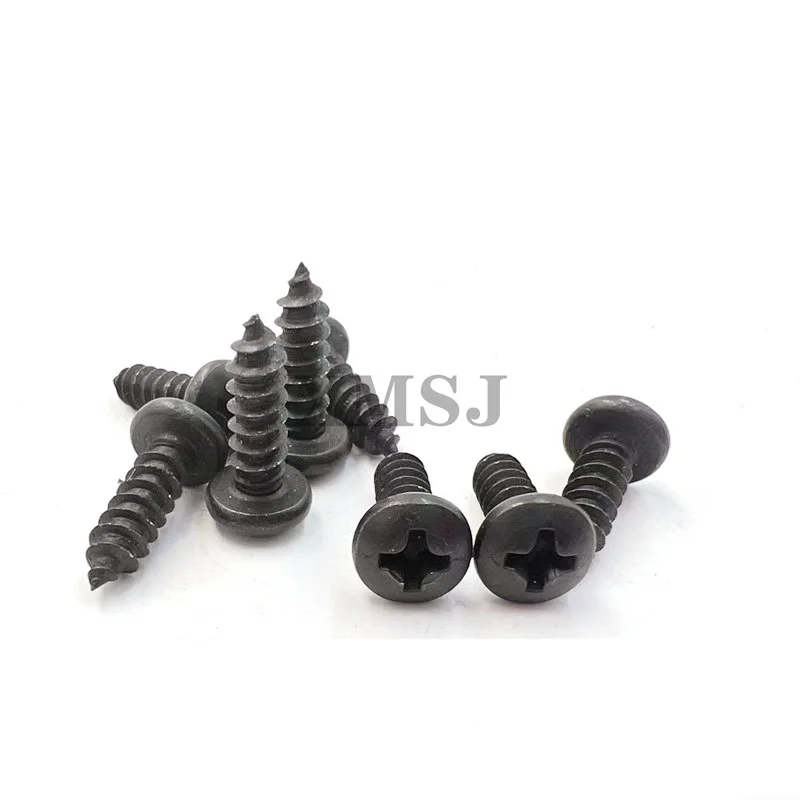 

5/50pcs M3.5 M3.9 M4.2 M5 M5.5 M6.3 Black 304 Stainless Steel Cross Phillips Pan Round Head Self Tapping Wood Screw High Quality