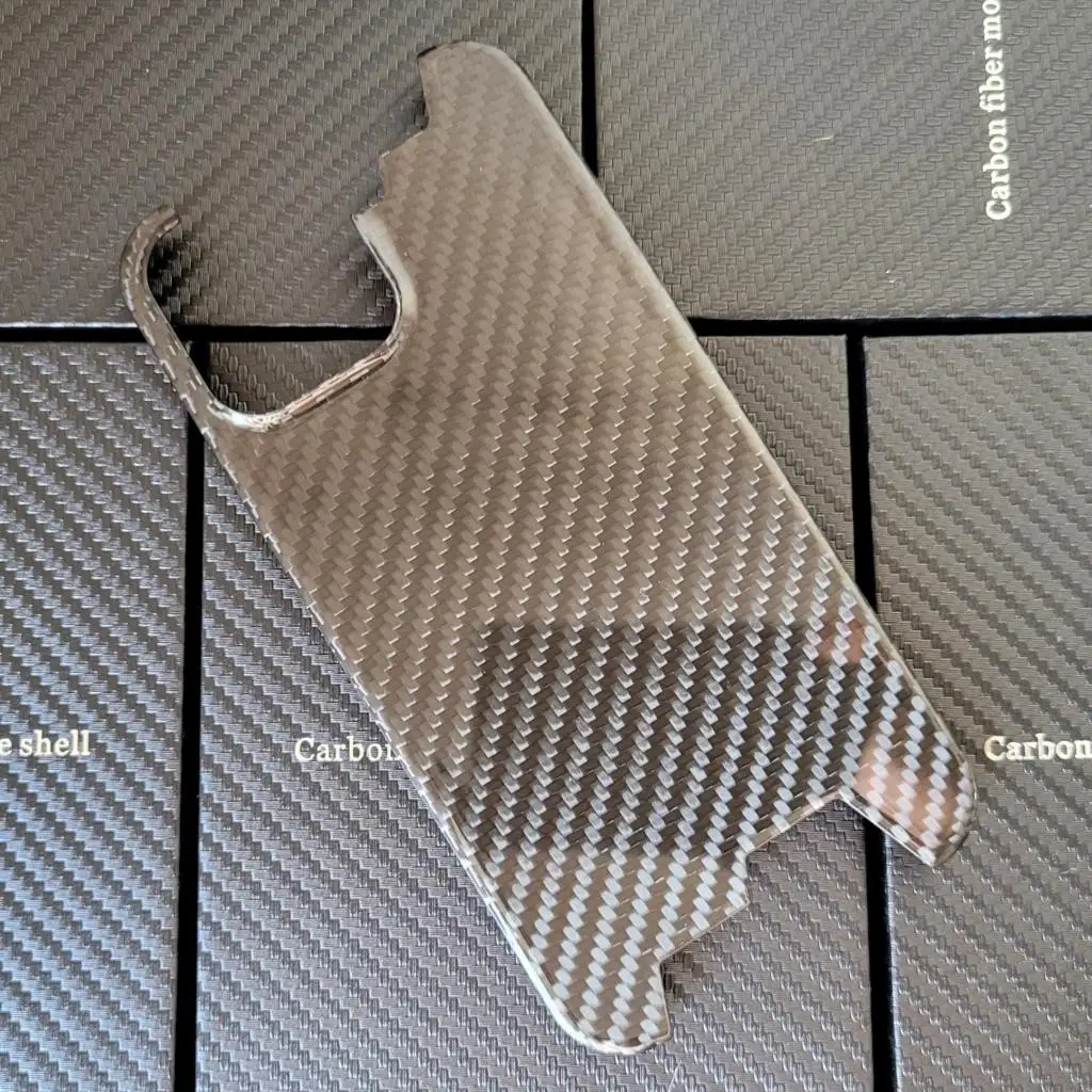 

Irregular Glossy Real Carbon Fiber Phone Case For iPhone 13 Pro Max Luxury Racing Car Style Phone Back Cover For iPhone13 mini