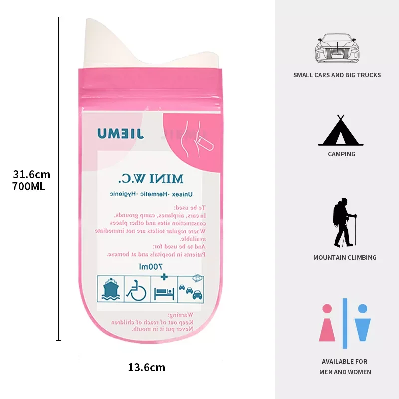 

Outdoor Portable Urine bag Women Men Children 750ML Mini Toilet For Travel Camp Hiking Potty Children Training Foldable ansblue
