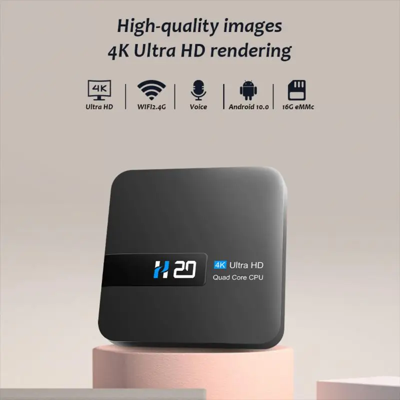 

Приставка Смарт-ТВ H20 на Android 2,4, 4K, HD, 2,0 ГГц, Wi-Fi