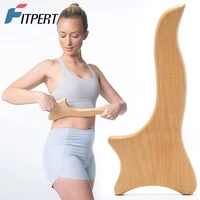 1 pc body back wooden gua sha massage toolwood therapy lymphatic drainage tool cellulite massager for body sculpting shaping