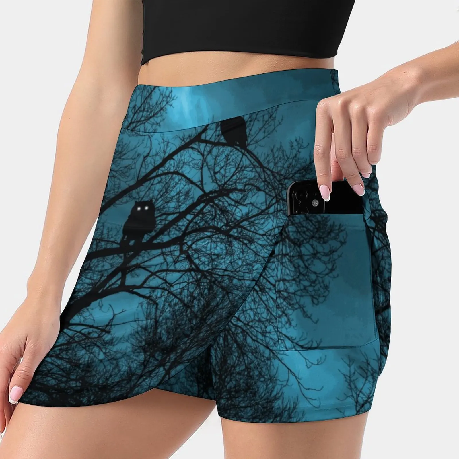 

Night Wisdom Women's skirt Aesthetic skirts New Fashion Short Skirts Moose Elk Deer Owl Owl Night Bird Birds Magical Fantasy