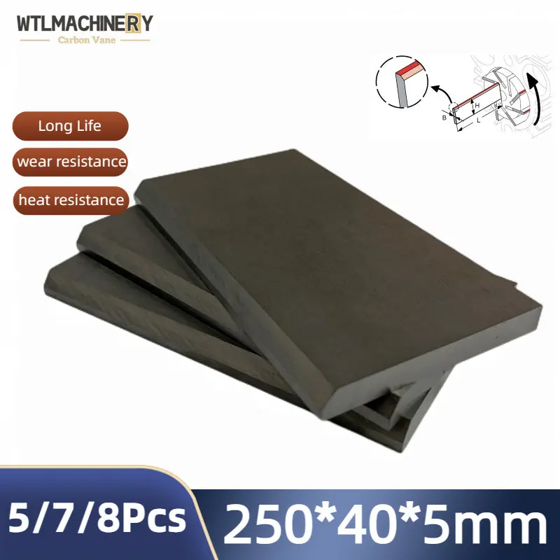 250x40x5 мм графитовый лист с углеродной лопастью для вакуумного насоса воздушный