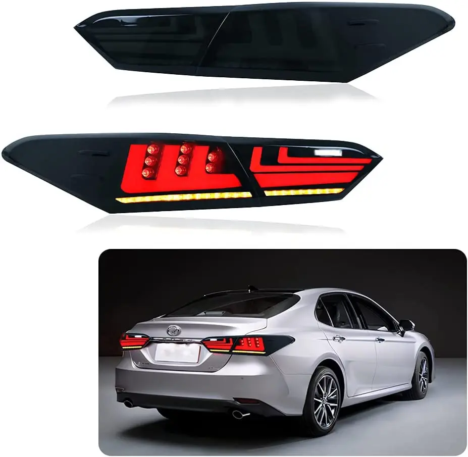 

LED Tail Lights For Toyota Camry 2018 2019 2020 With Running Light DRL Brake Turn Signal Reverse Lights Rear Lamps Assembly