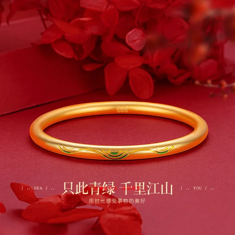 Браслет из настоящего золота 9999 карат Тысяча миль Цзяншань новый браслет с