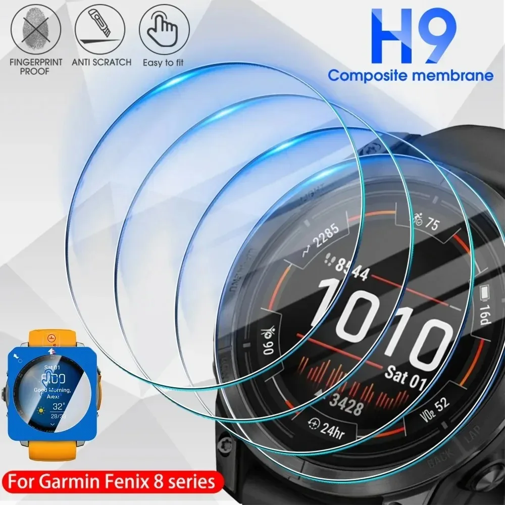 Фото 1-2 шт. Защитная пленка из закаленного стекла для Garmin Fenix 8 43MM 47MM 51MM, HD, устойчивая к царапинам, простая в установке №4
