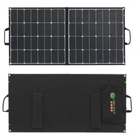 Portable 100W Foldable Solar Panel Charger Kit for RV, Boat, Camper, Roof, Cabin, Shed, Home,Summer Camping Van RV