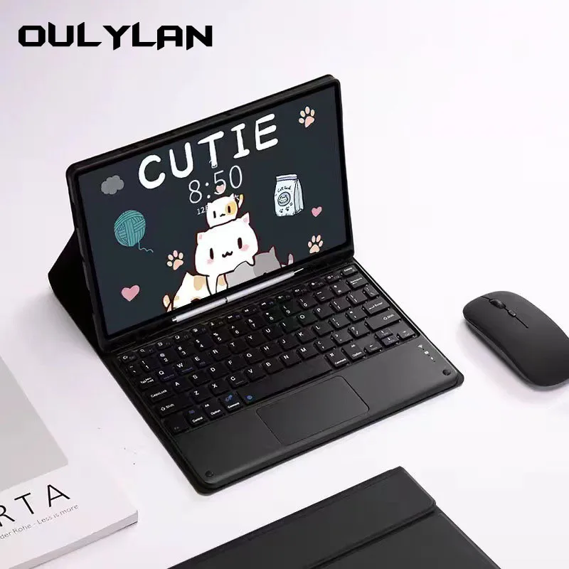 

Keyboard with Mouse Pencil Holder Bluetooth Case for iPad with For iPad Case 9.7inch 10th Gen 10.2 10.5 Air 4/5 Pro 11 Cover