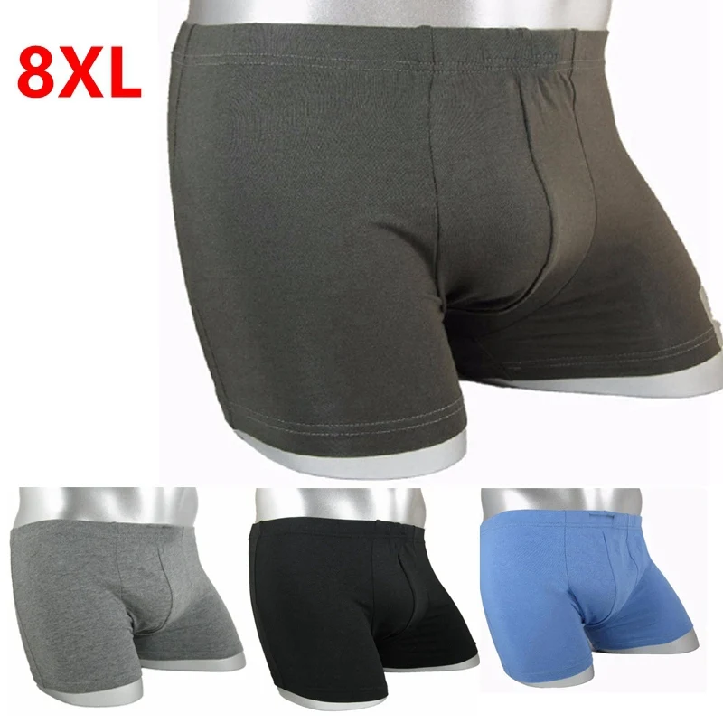 Big size underpants men's Boxers plus size cotton absorbent sweat corners large size shorts breathable cotton underwear 8XL 7XL