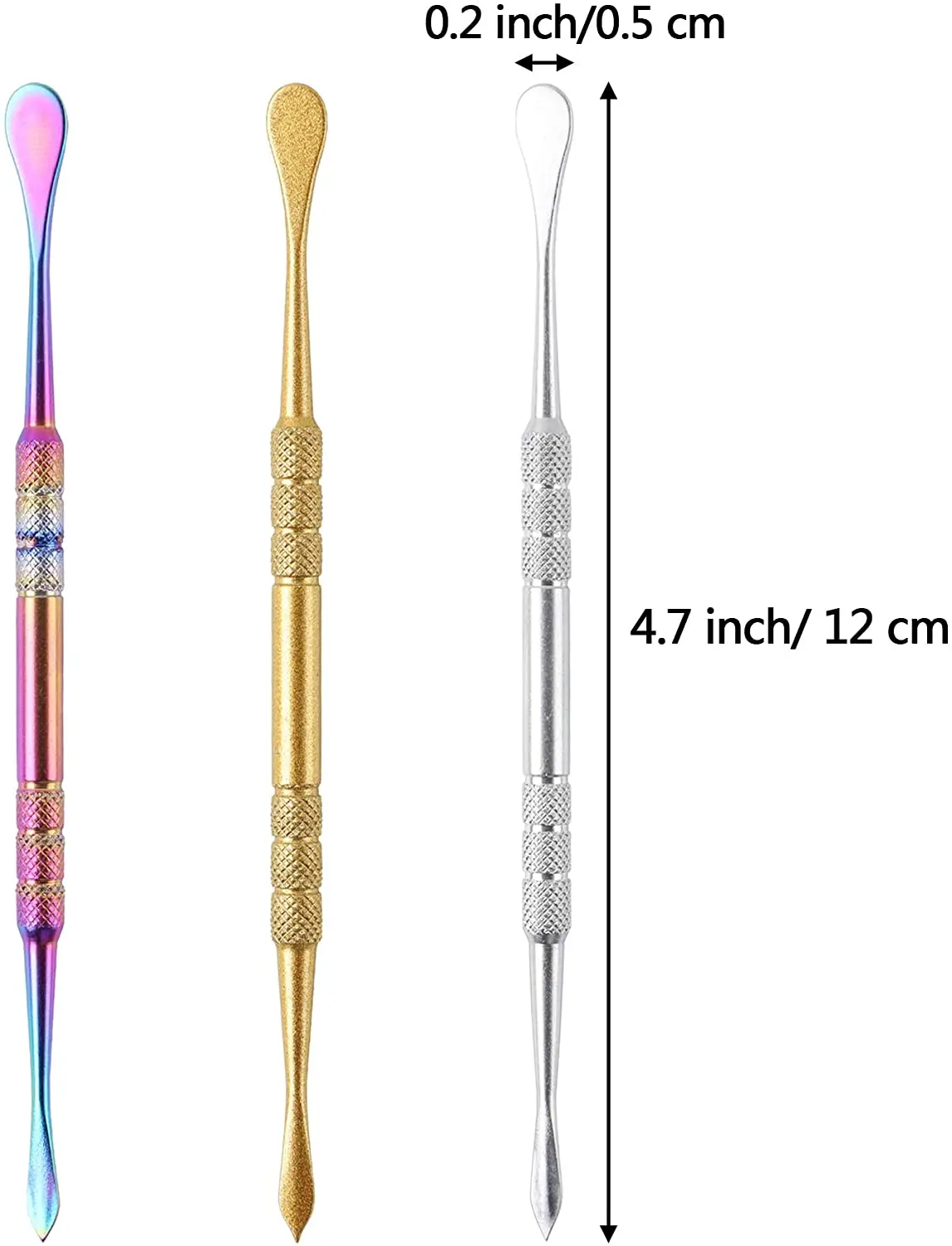 3 шт. инструмент для резьбы из радужной нержавеющей стали |
