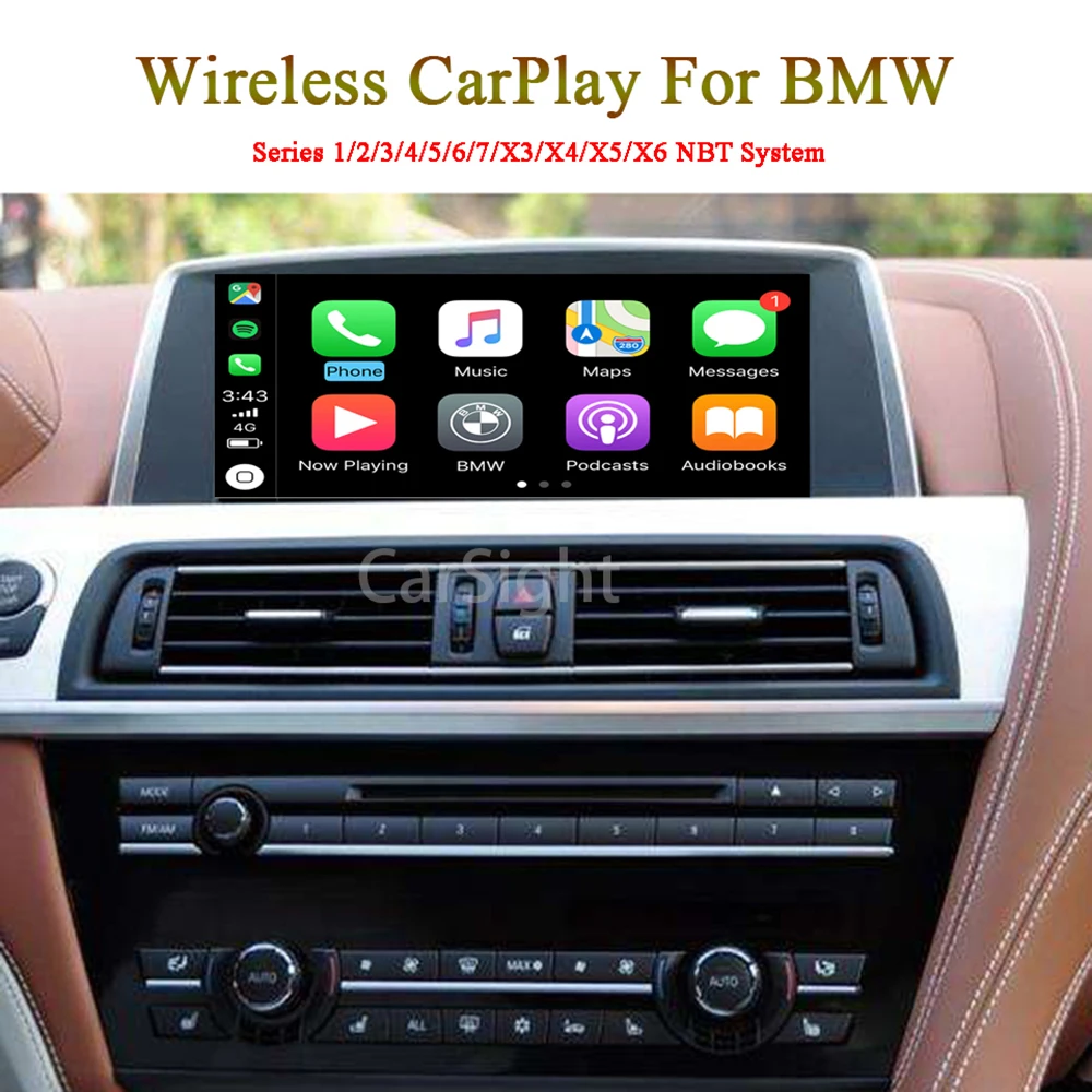 

Новейшая поддержка IOS13/14/15 iPhone беспроводной CarPlay для BMW NBT автомобильный полноэкранный WiFi подключенный Android Авто экран зеркальное отображени...