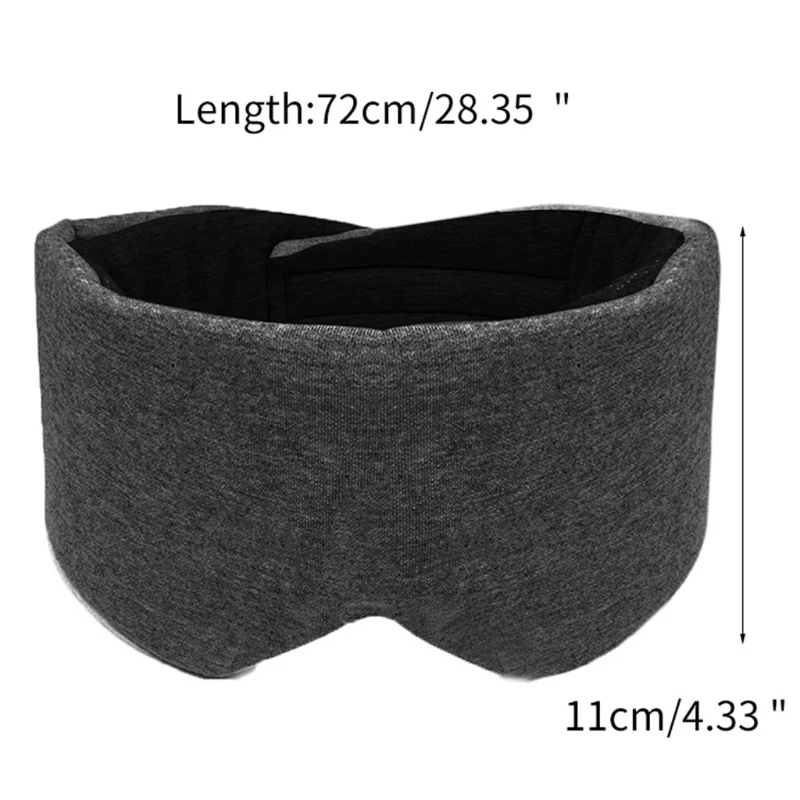 Хлопковая затемняющая маска для глаз унисекс большие тени век регулируемая