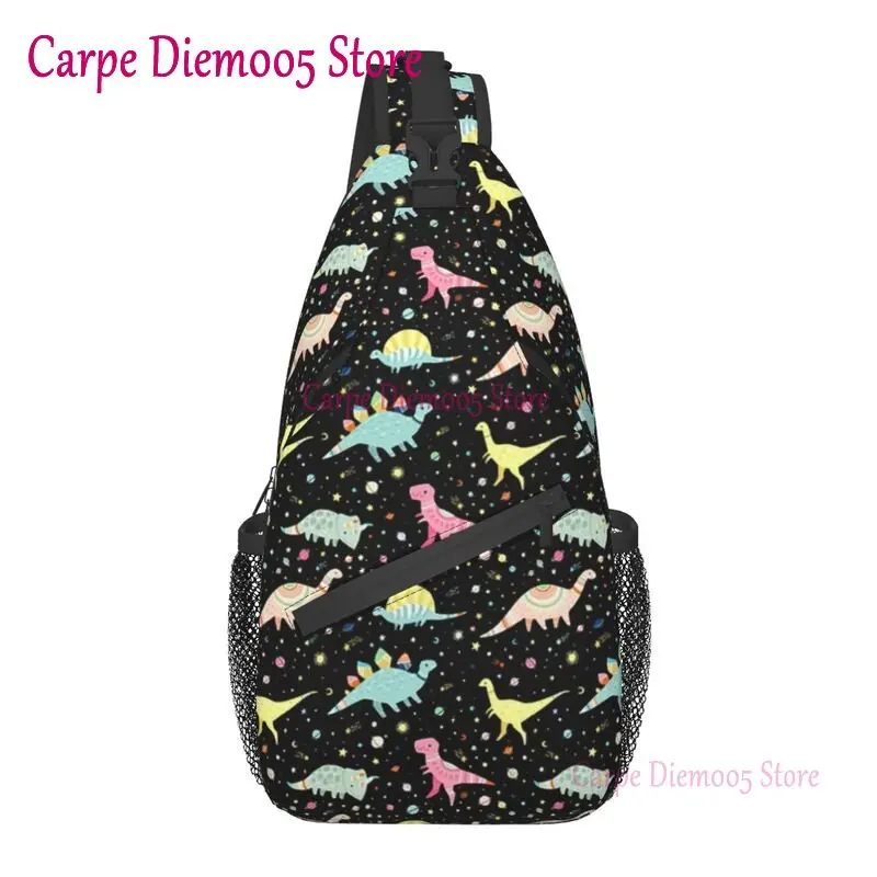 

Cool Cartoon Dinosaur Pattern Sling Bag for Travel Hiking Men's Animal Crossbody Chest Backpack Shoulder Daypack