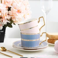 creative dazzling gold ceramic coffee cup phnom penh european english afternoon tea with spoon