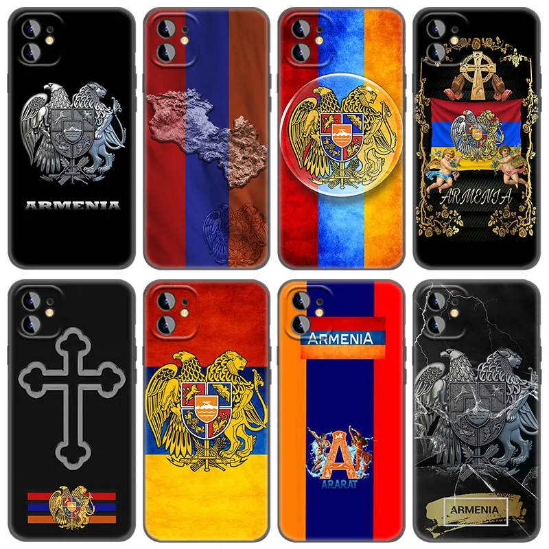 

Phone Case For Apple iPhone 13 12 Mini 11 Pro Max XR X XS MAX 6 6S 7 8 Plus 5 5S SE 2020 Armenia Armenians Flag Cover