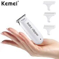 kemei km 1319 baby hair clipper professional usb hair trimmer rechargeable haircut machine with 3pcs limit combs