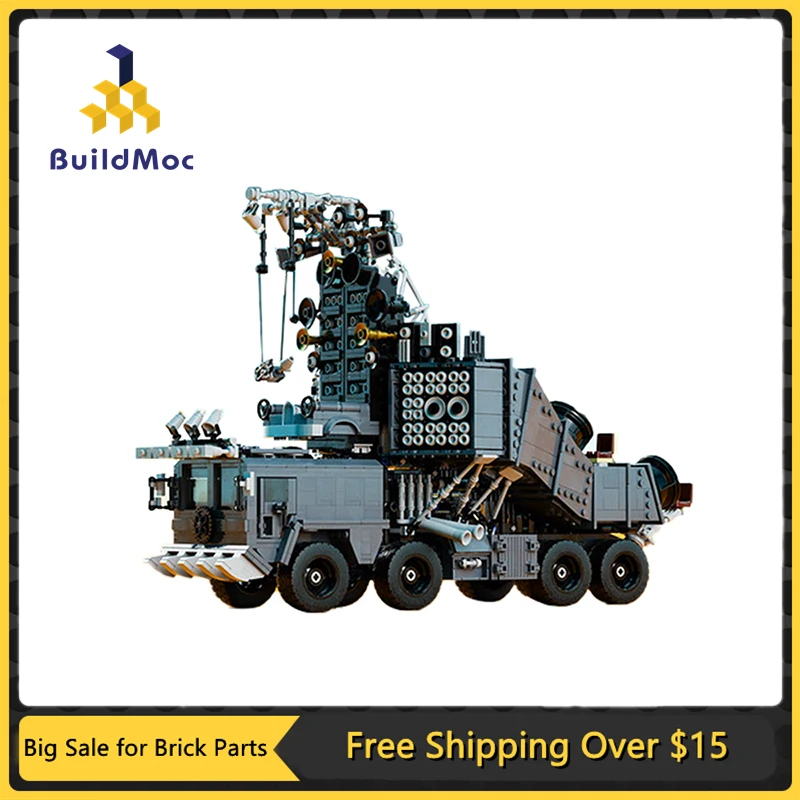 

MOC-46399 New Car Building Blocks Big Truck Movie Max's Station Wagon Crane Transport Vehicle High-Tech DIY Toys Children Gifts