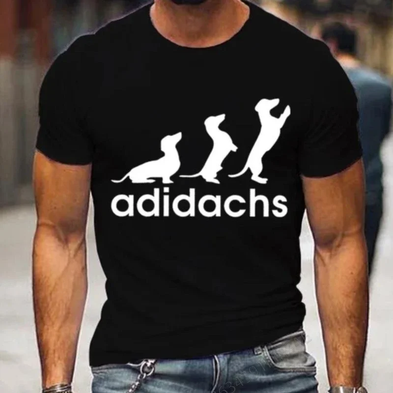 Мужская футболка такса Dog Lover с графическим рисунком негабаритная мужская и