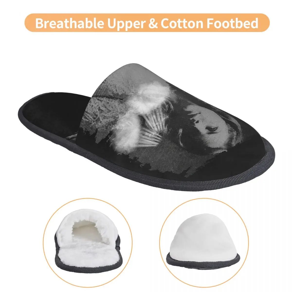 Тапочки домашние женские из хлопка с пенным наполнителем эффектом памяти