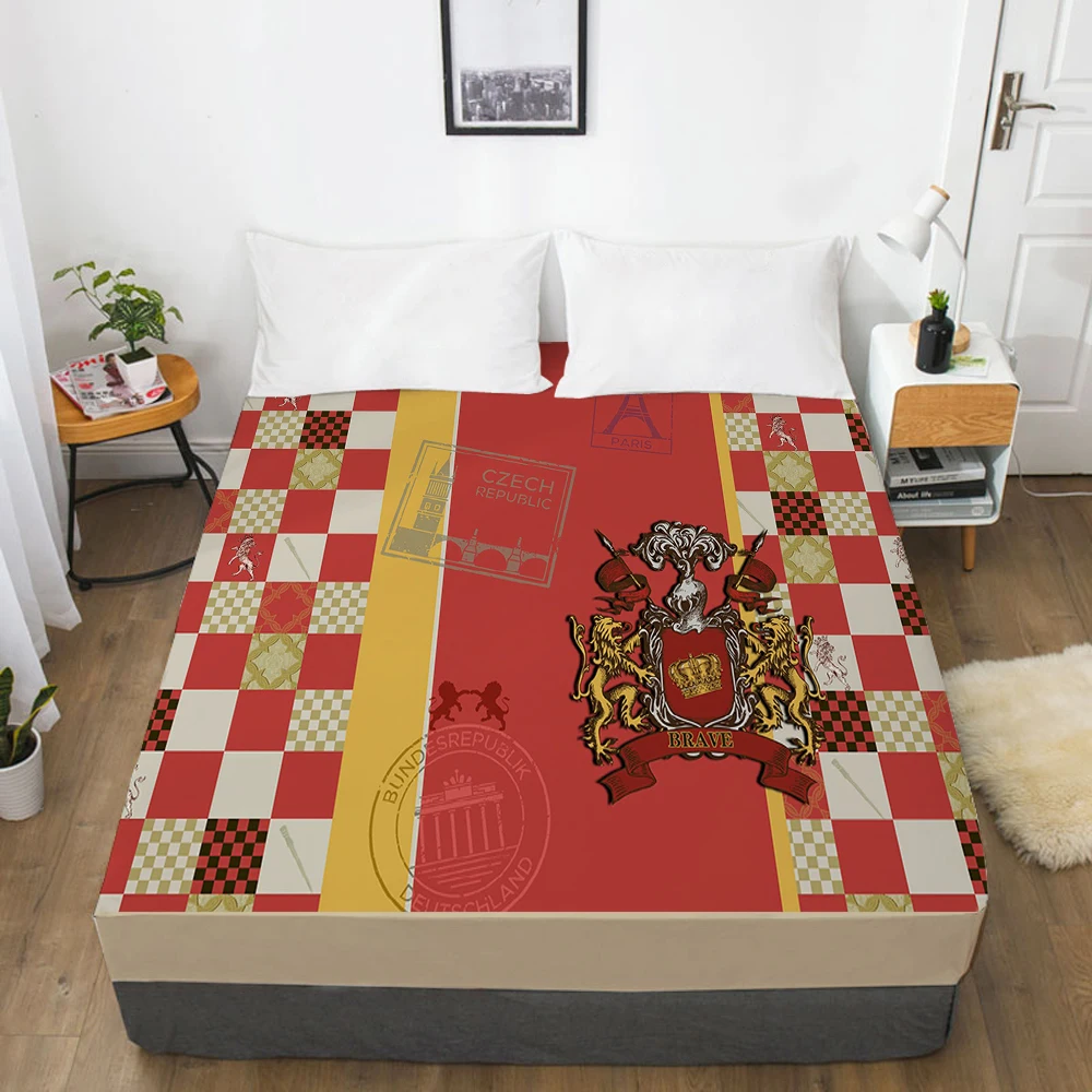

1pc Elastic fitted sheet bed sheet With An Elastic Band 160x200 Customizable size Mattress Cover Bed cover Bedding lion