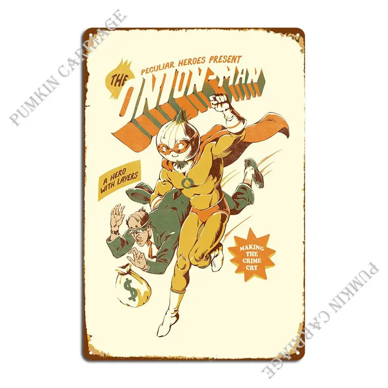 

Onion Man Metal Sign Cinema Decoration Bar Cave Club Tin Sign Poster