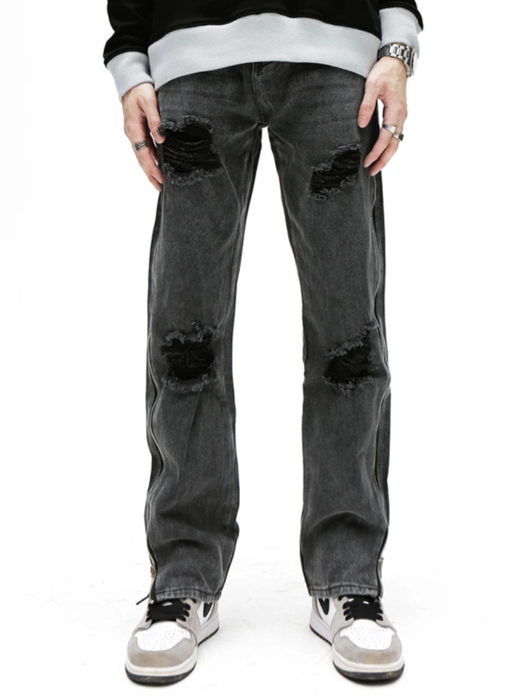 Men's Jeans Black Polarit Naoki Pants New Fashion Black Youth Street Pants Trends Loose Naoki Pants Casual Pants Street Clothing