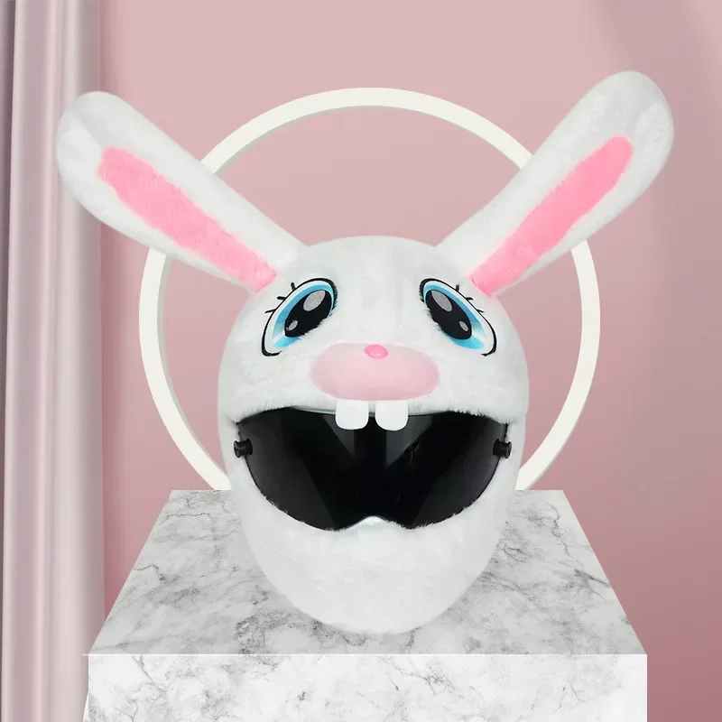 

Защитный чехол на шлем, мультяшный Пушистый Плюшевый комплект для мотоцикла, защитный чехол на все лицо для взрослых, модный защитный чехол для мотоцикла