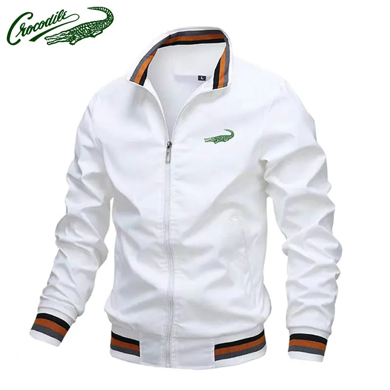 Autumn and winter 2022 New style stand collar printed jacket Men's middle-aged and young popular large coat Men's casual riding