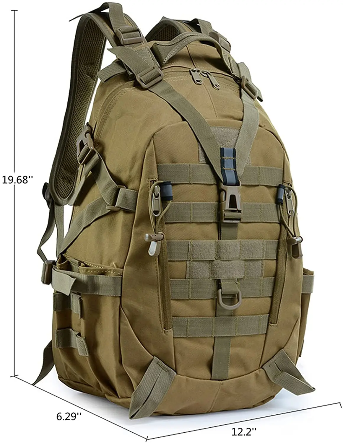 Military Tactical Backpack Mountaineering Hiking Cycling Waterproof Multifunctional Camouflage Backpack Ladies Men (Camouflage)