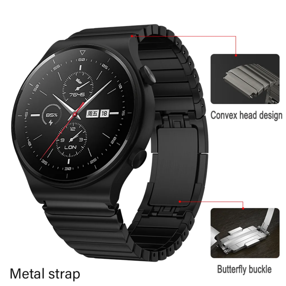 

22mm Metal Band for Huawei Watch GT 2 3 Pro GT2e 46mm/Samsung Galaxy Watch 3/Gear S3 Stainless Steel Wristband for Amazfit GTR