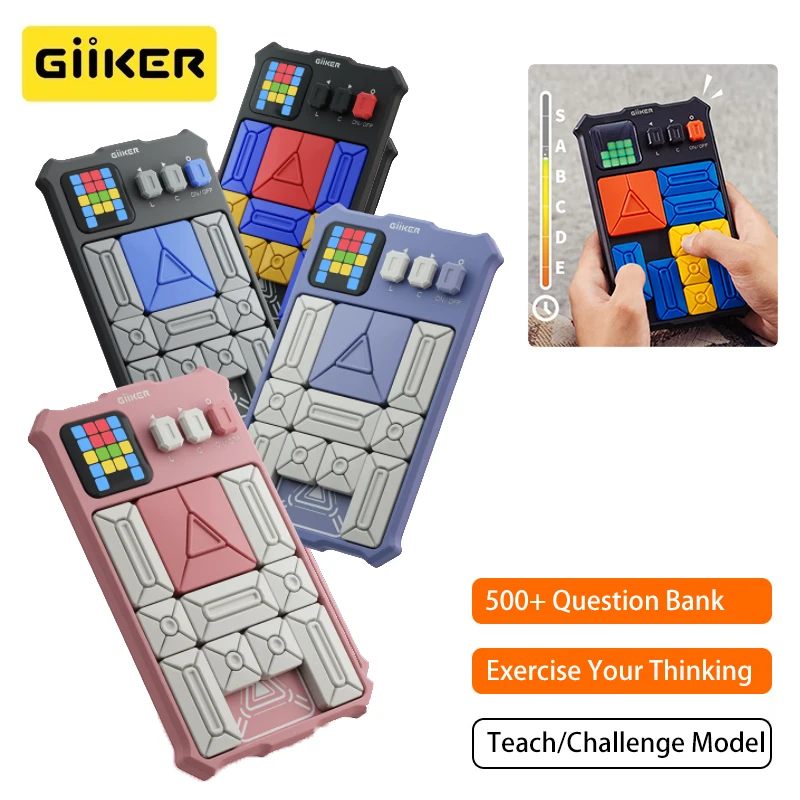 

Giiker Super Slide Huarong Road Smart Sensor Game 500+ Levelled UP Brain Teaser Puzzles Interactive Fidget Toys For Kids Gifts