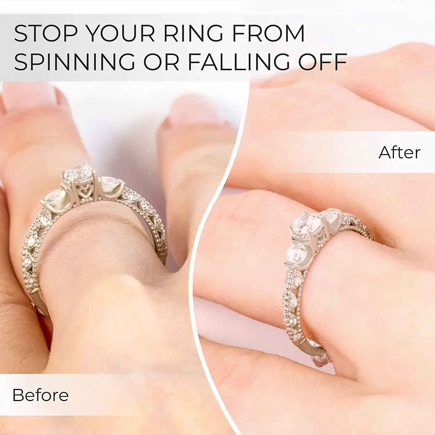 Прозрачная вставка для колец 4 шт