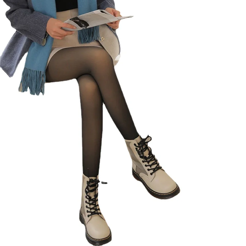 Winter Warm Pantyhose Women Super Elastic Black Slim Pantyhose For Women Casual Fashion Plus Velvet Thick Tights girl socks