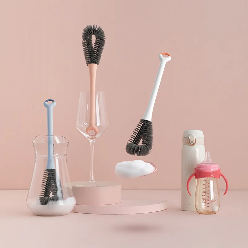

Long Handle Cup Brush Baby Bottle Scrubber Glass Cleaner Kitchen Cleaning Tool Drink Wineglass Bottle Glass Cup Cleaning Brush