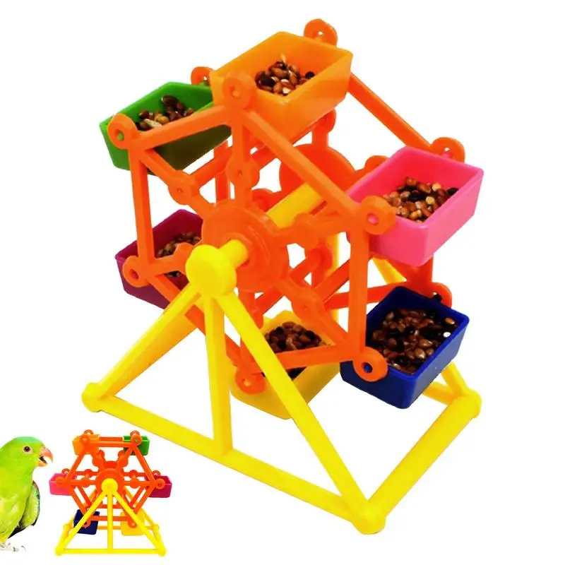 

Small Bird Foraging Toys Windmill Design Bird Worm Feeder Toy Bird Foraging Toys For Small Parrots Parrot Treat Foraging Toy
