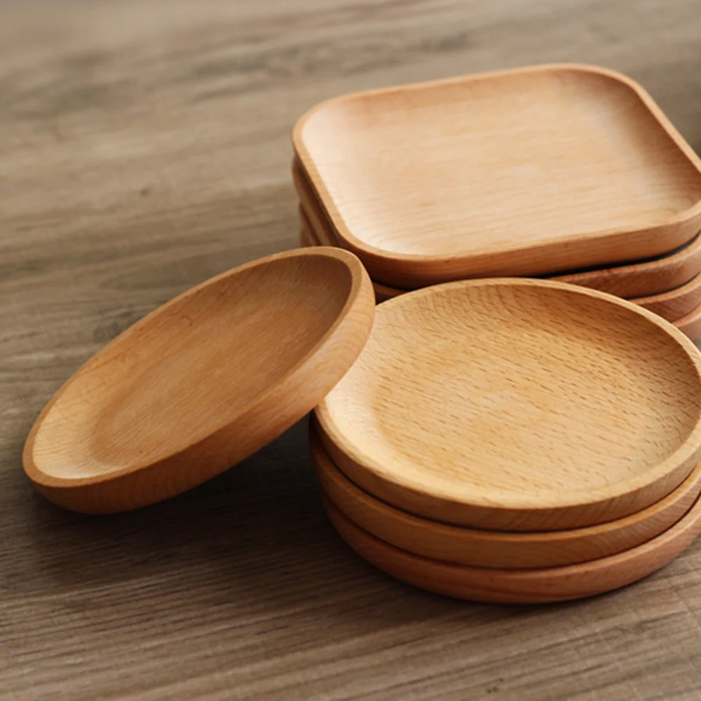 

12 Round Beach Plate Dish Plate Japanese Style Holding Tray Kitchen Supplies for Dessert Snacks Nuts