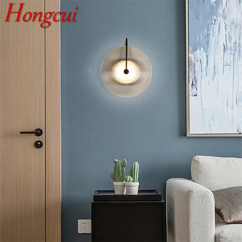 

Hongcui Contemporary Nordic Wall Light Indoor Fixtures Round Bedside Lamp LED Home Decoration Bedroom