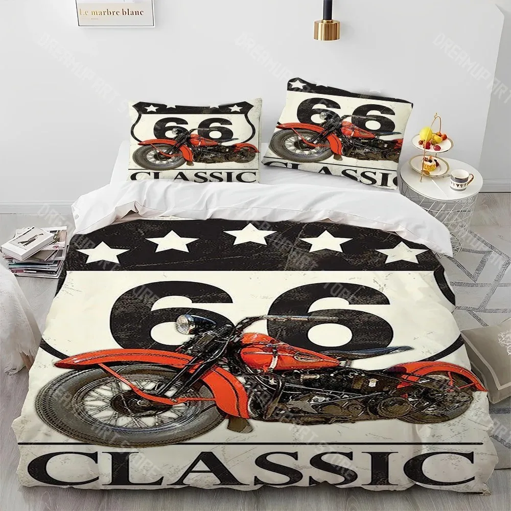 Фото 3D-принт Historic Route 66, Mother Road, Комплект постельного белья с одеялом, Комплект пододеяльников, пододеяльник, Комплект постельного белья размера Queen King №4