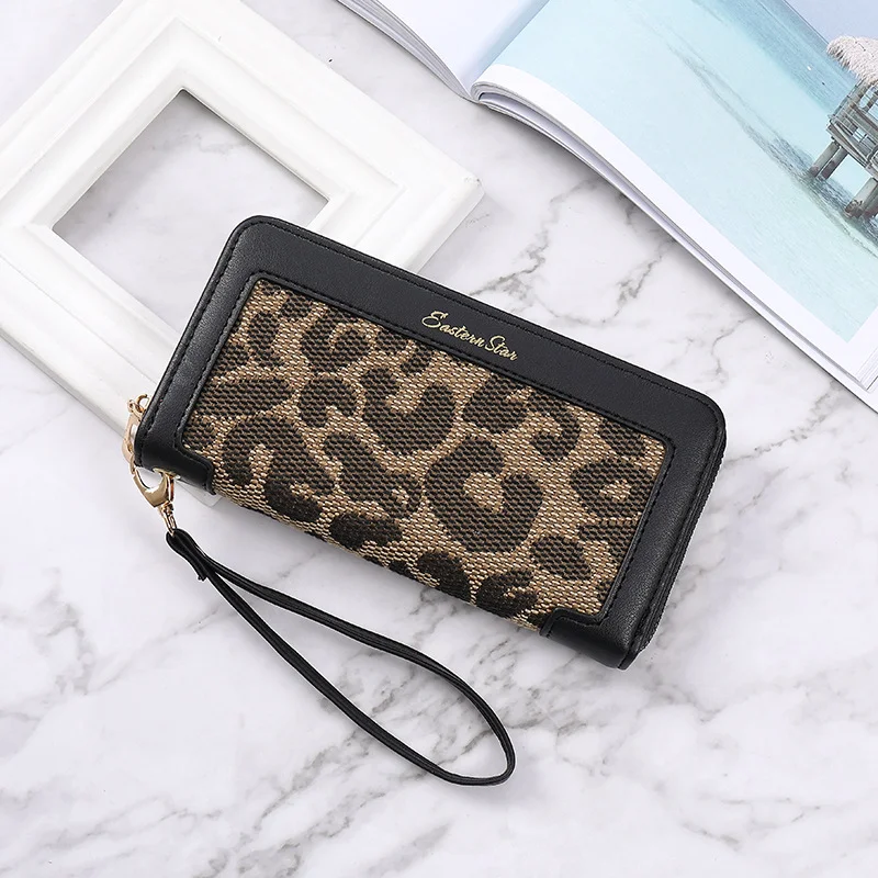

Long Women's Wallet Leopard New Women's Clutch Bag Large-capacity Pocket Wallets Female Mobile Phone Bag Multi-card Coin Purse