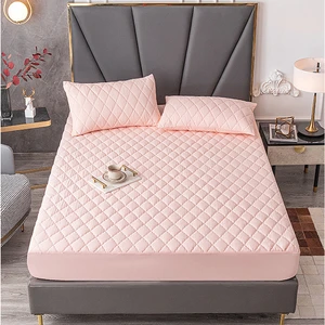 Mattress Cover for Double Bed Comfort Home Decor 1 Pc Thickened Thermal Cotton Sheet with Elastic Nordic Waterproof