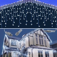 3 5m 35m christmas lights street garland curtain string light droop 0 3 0 5m mall eaves garden stage outdoor decorative lights