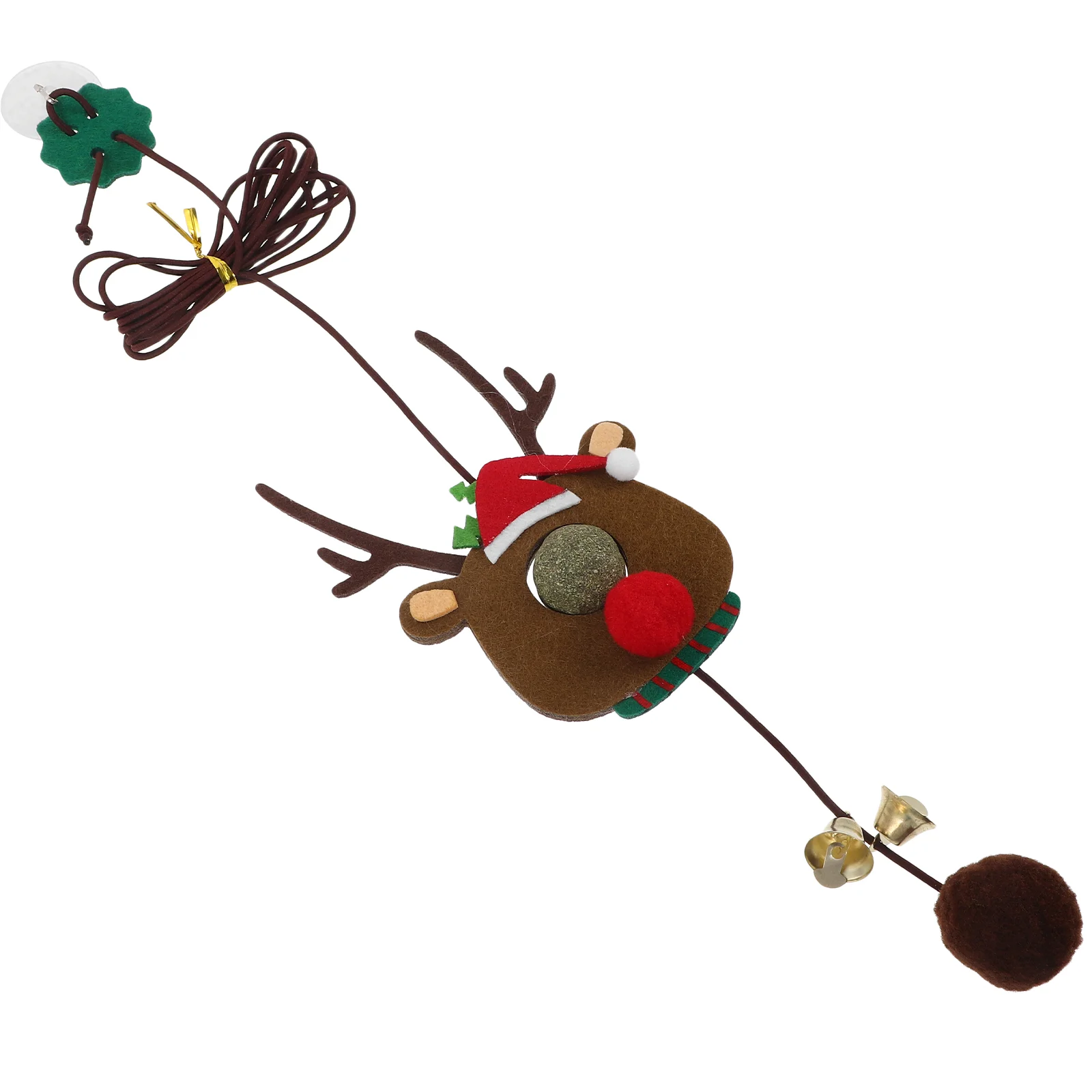 

Christmas Elk Cat Toy Sticky Cat Toy Elastic Rope Door Hanging Cat Plaything