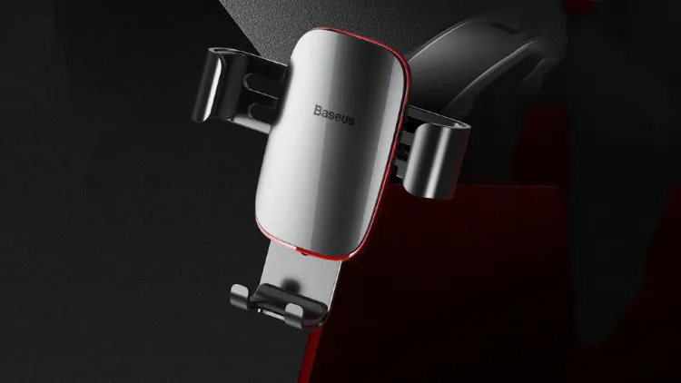 Держатель Baseus Metal Age Gravity Connecting Rod Type на клеящейся платформе цвет Черный (SUYL