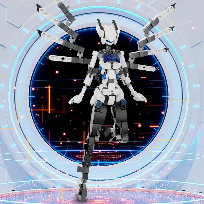 IDEA Series Creative Angel Machine Робот Строительные блоки MOC Девушка Банни Мех Сборка Модель