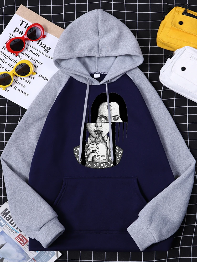 

Женская толстовка с принтом ядовитых страшных девушек, худи реглан, креативная уличная одежда, удобный пуловер в стиле хип-хоп, мягкие женск...